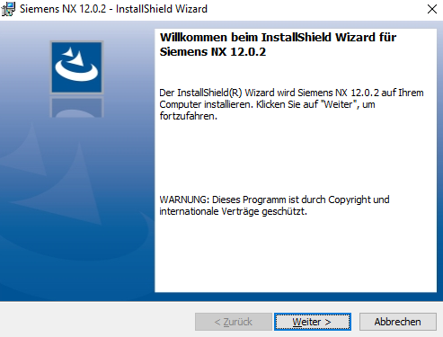 Siemens NX Installtion starten