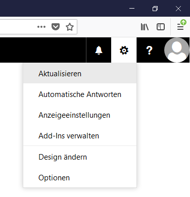 weiterleitung einrichten-optionen aufrufen