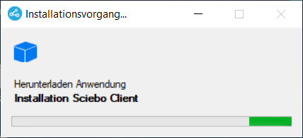 Installationsvorgang startet