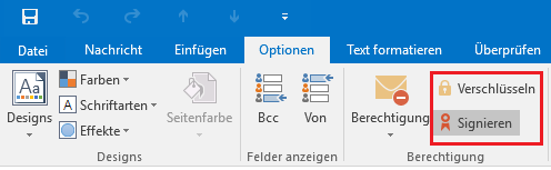 Nachricht verschlüsseln oder signieren