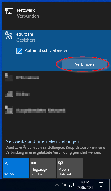eduroam verbinden