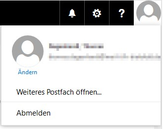 Menü "Weiteres Postfach öffnen"