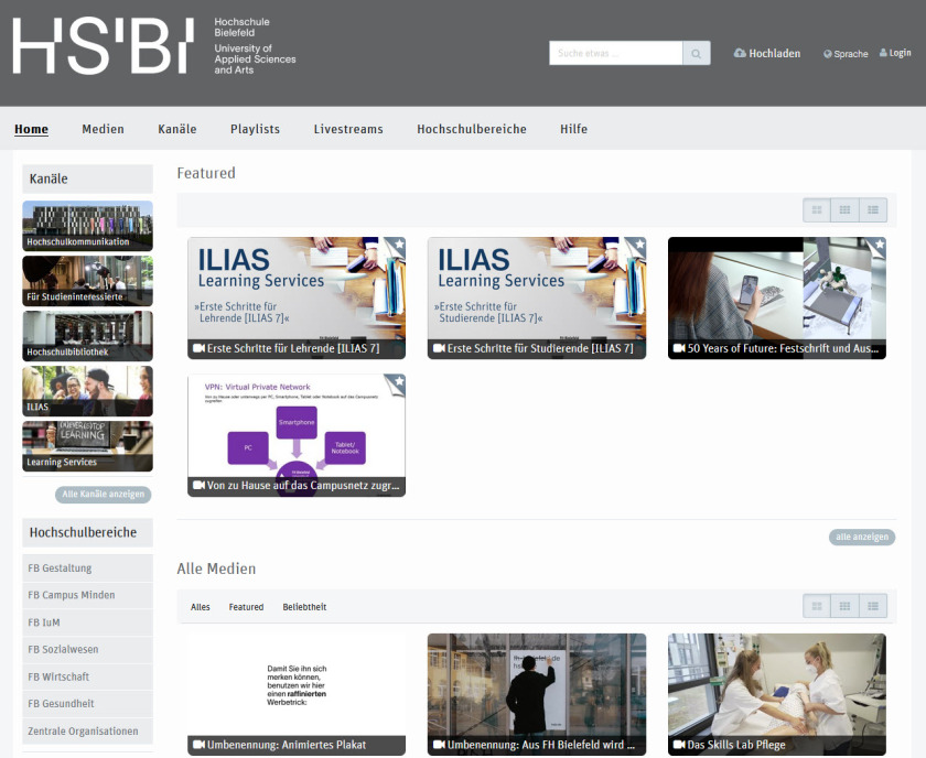 Screenshot FH Medienportal (24.10.2018)
