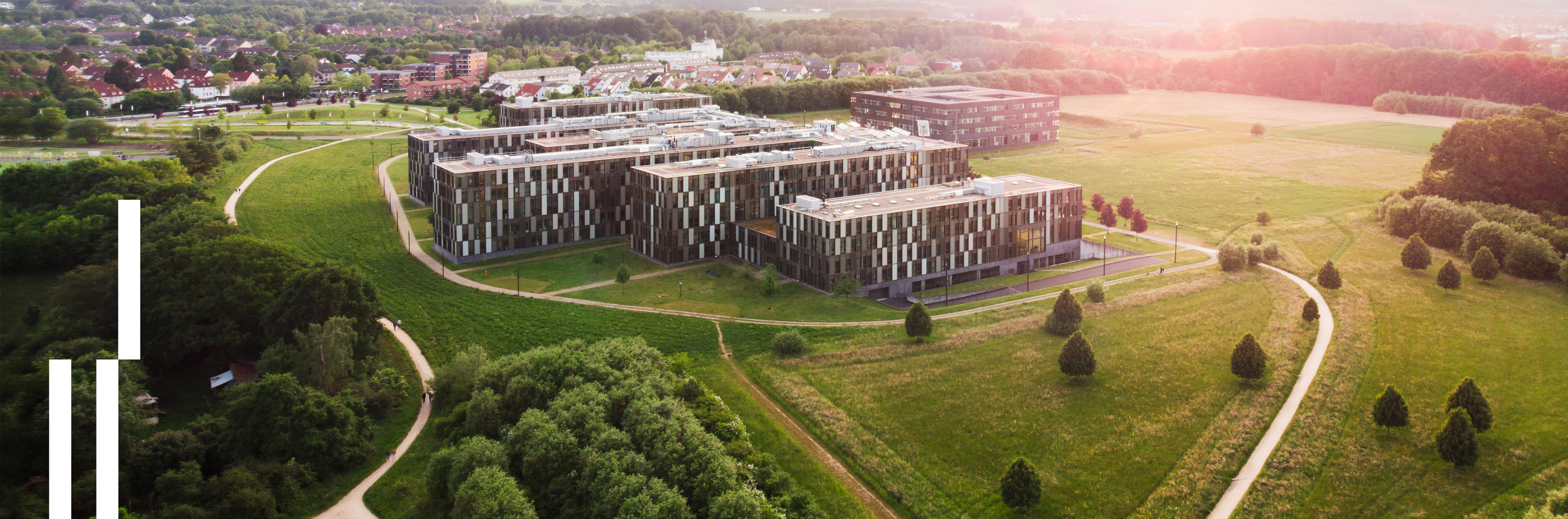 Aerial view of HSBI´s main building