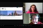 Zoom Screenshot von Professorin Cottin und Carolina Castro