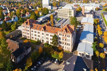 Luftbildaufnahme des Campus Minden