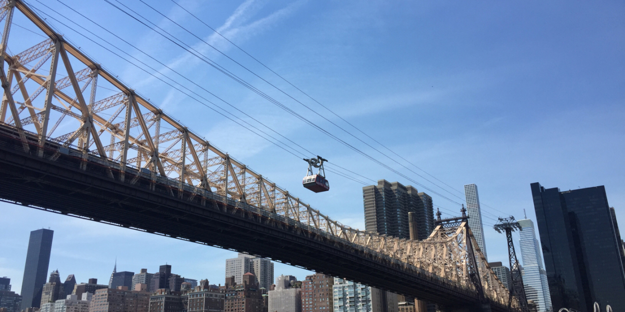 Eine Aufnahme der Roosevelt Island Tramway.