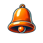 Orangefarbene Glocke