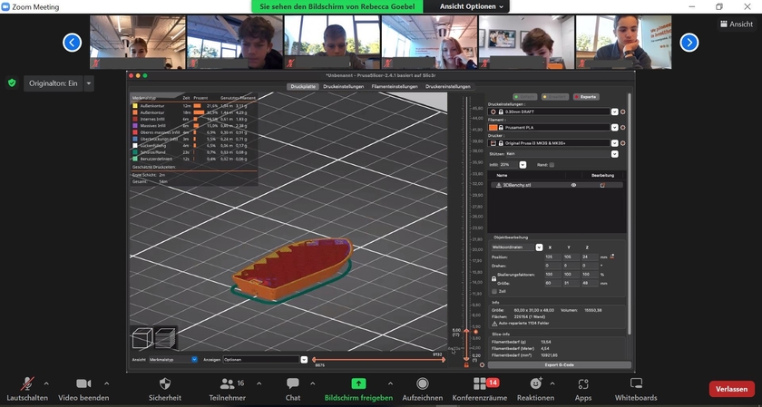 Zoom-Meeting mit Slicer