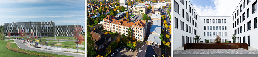 Gebäudeansichten der Standorte Bielefeld, Minden und Gütersloh