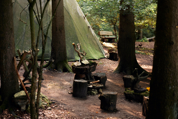 Sitzgruppe im Waldkindergarten