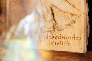 Schild Waldkindergarten Wildniswissen