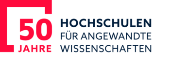 Logo zum Jubiläum 50 Jahre HAWs und FHs