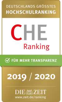 Siegel zum Ranking des Centrum für Hochschulentwicklung.